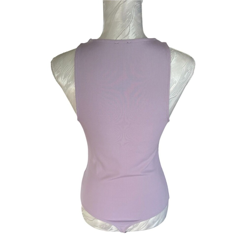 Express Lavender Ribbed Bodysuit - Picture 5 of 7